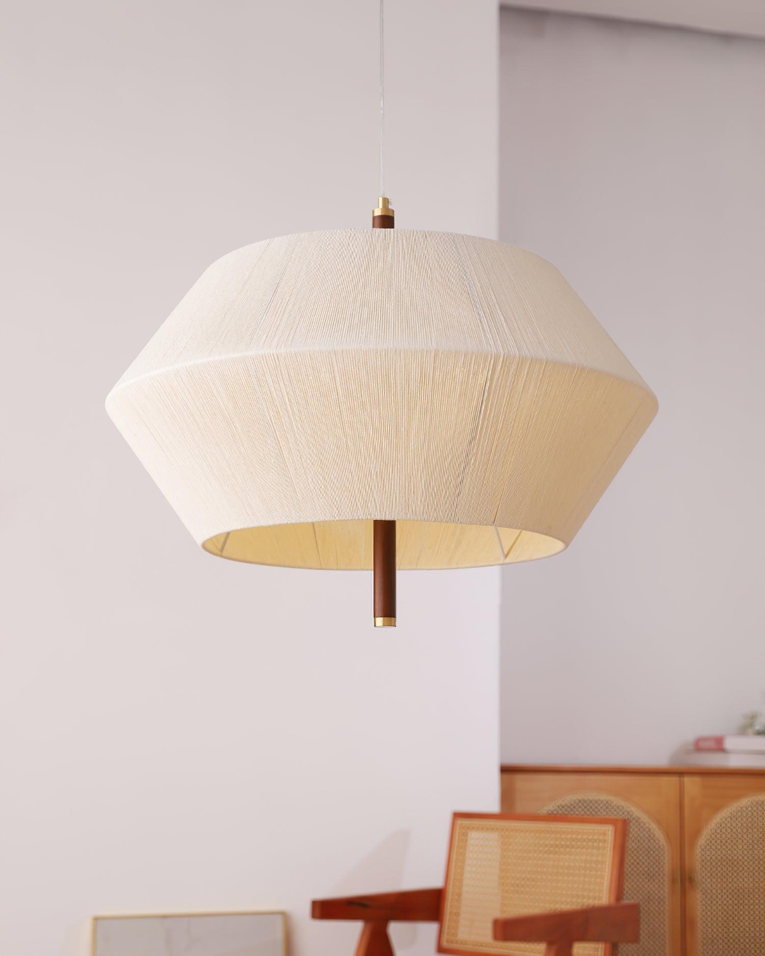 Elowen Pendant Lamp Cotton-Thread Walnut Natural-Neutral Decor
