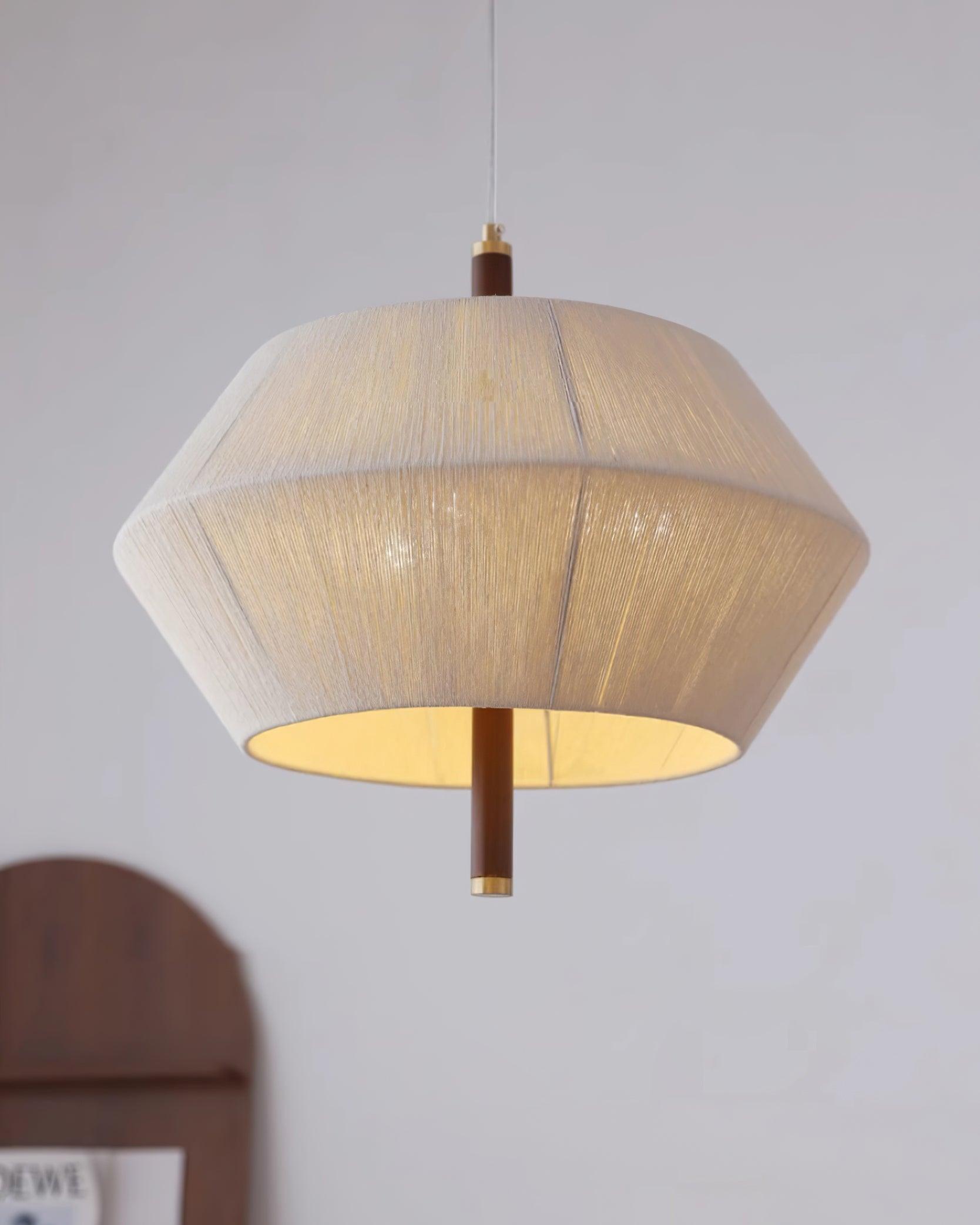 Elowen Pendant Lamp Cotton-Thread Walnut Natural-Neutral Decor