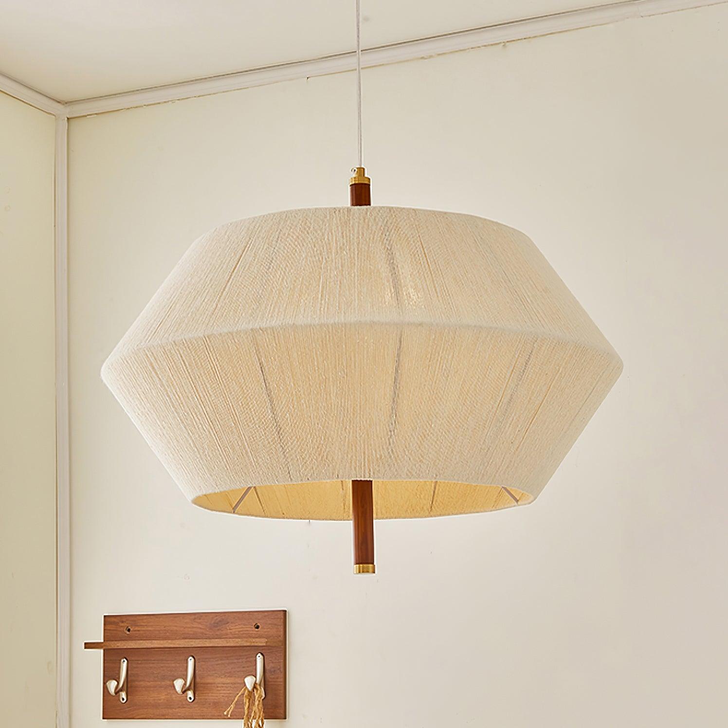 Elowen Pendant Lamp Cotton-Thread Walnut Natural-Neutral Decor
