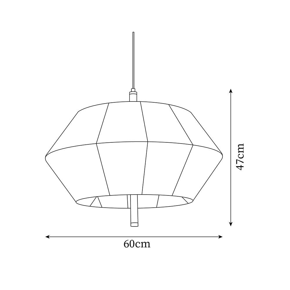 Elowen Pendant Lamp Cotton-Thread Walnut Natural-Neutral Decor