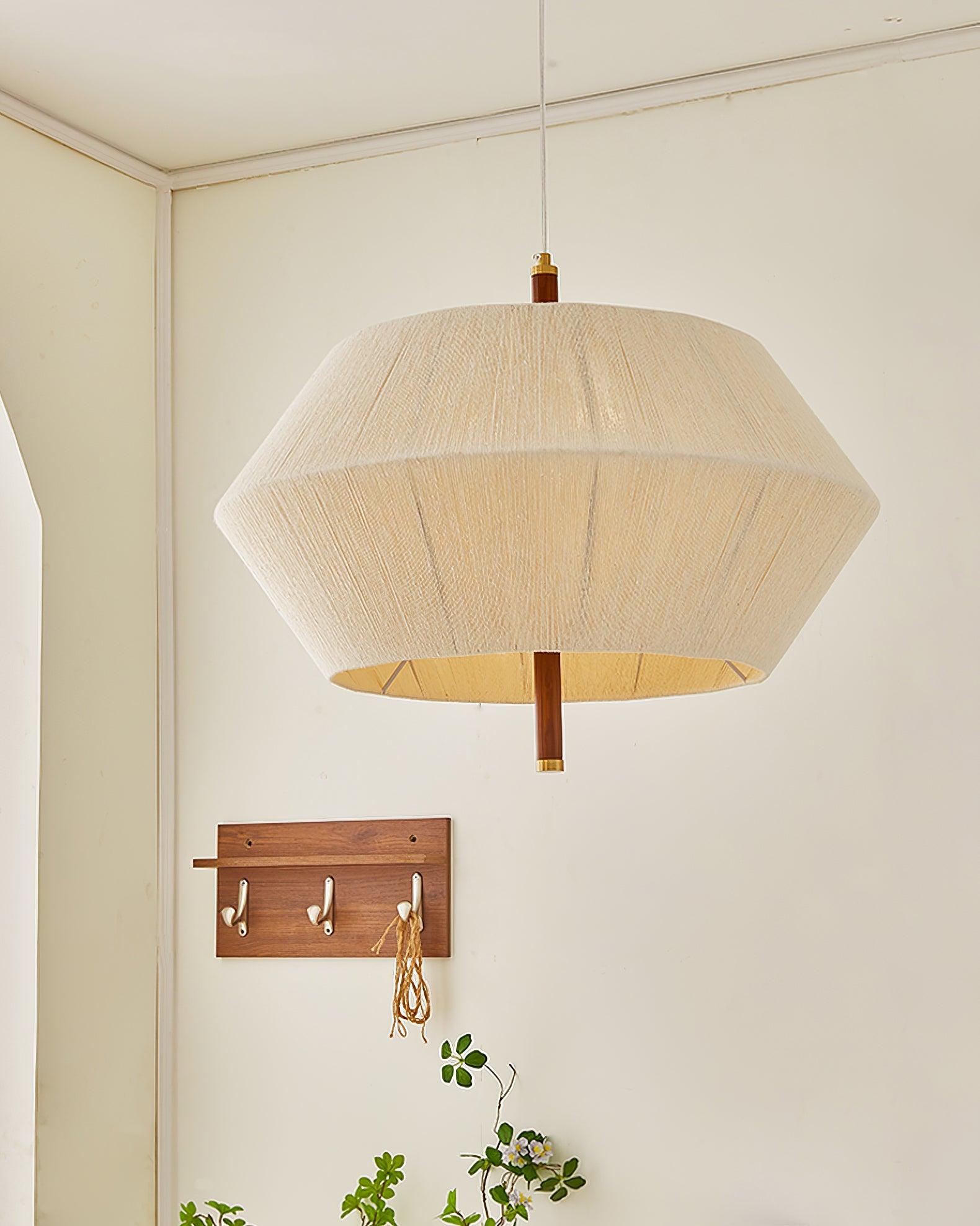 Elowen Pendant Lamp Cotton-Thread Walnut Natural-Neutral Decor