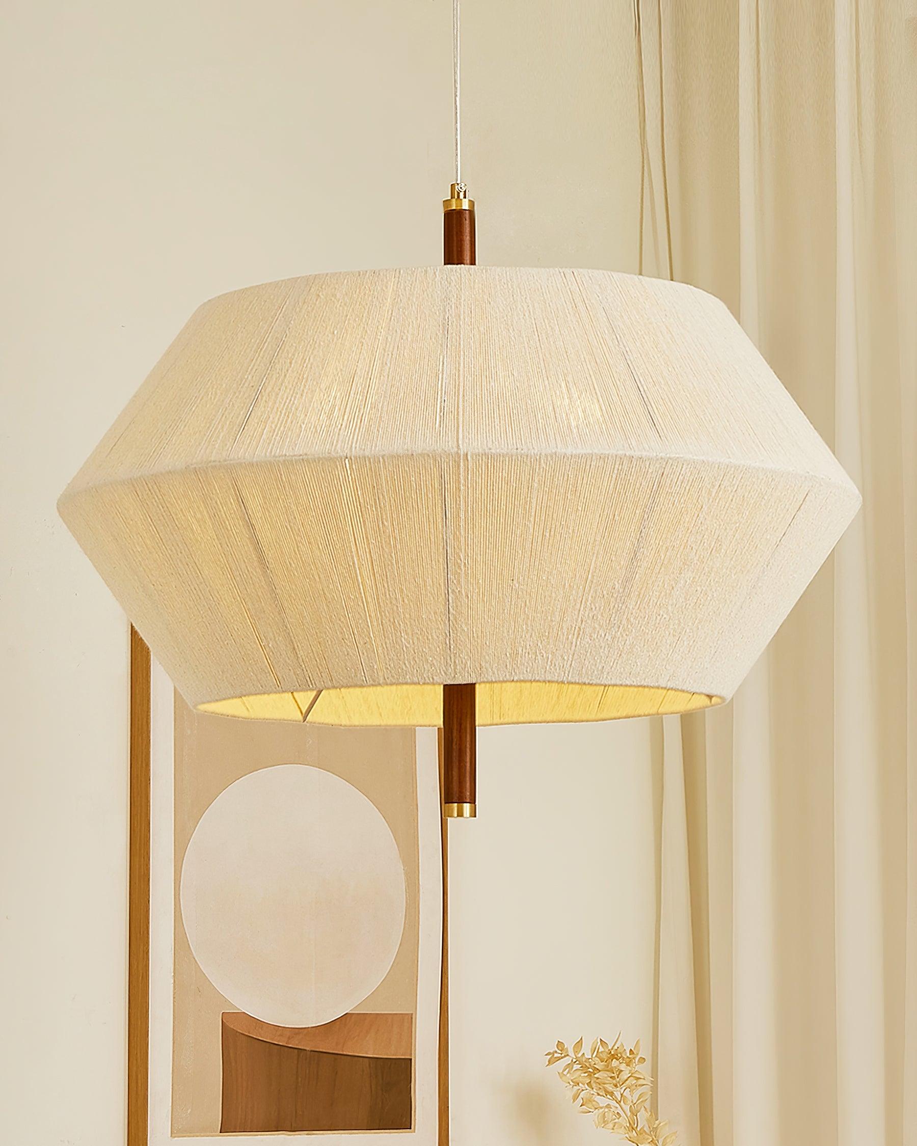 Elowen Pendant Lamp Cotton-Thread Walnut Natural-Neutral Decor