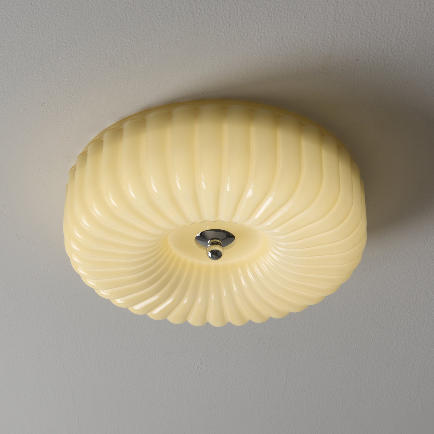 Dinora Nordic Art Ripple Glass Ceiling Light-Neutral Decor