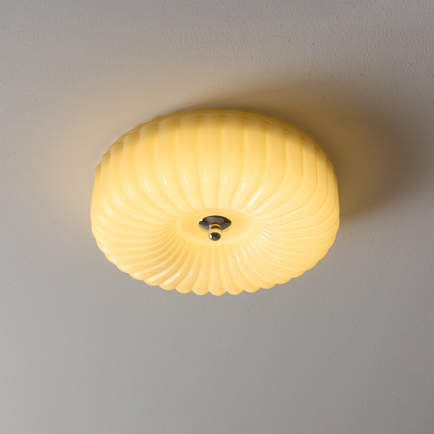 Dinora Nordic Art Ripple Glass Ceiling Light-Neutral Decor