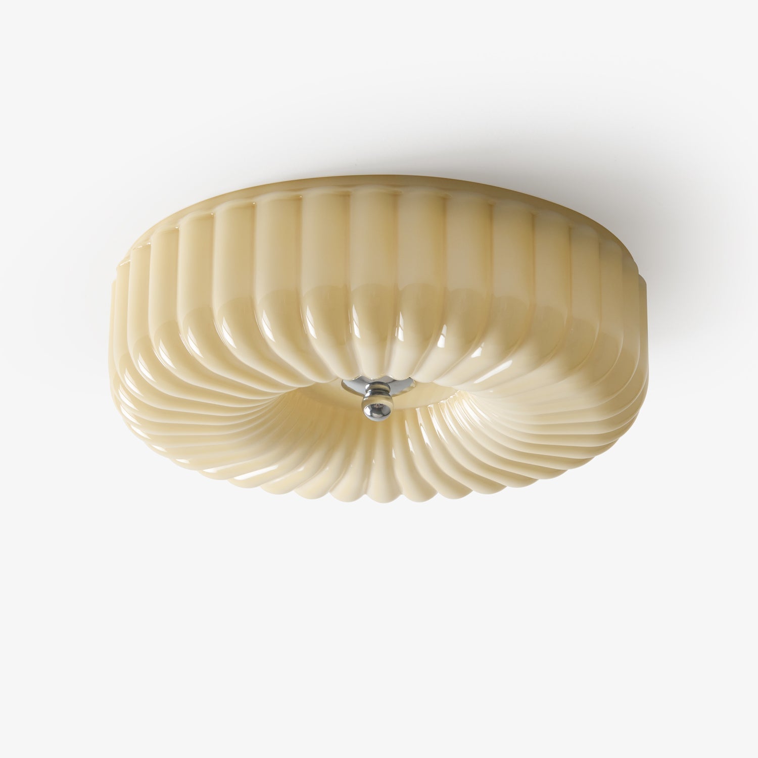 Dinora Nordic Art Ripple Glass Ceiling Light-Neutral Decor