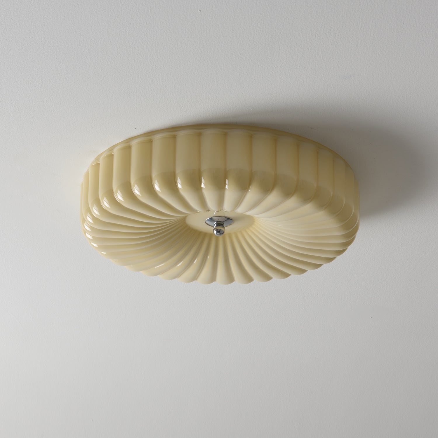 Dinora Nordic Art Ripple Glass Ceiling Light-Neutral Decor