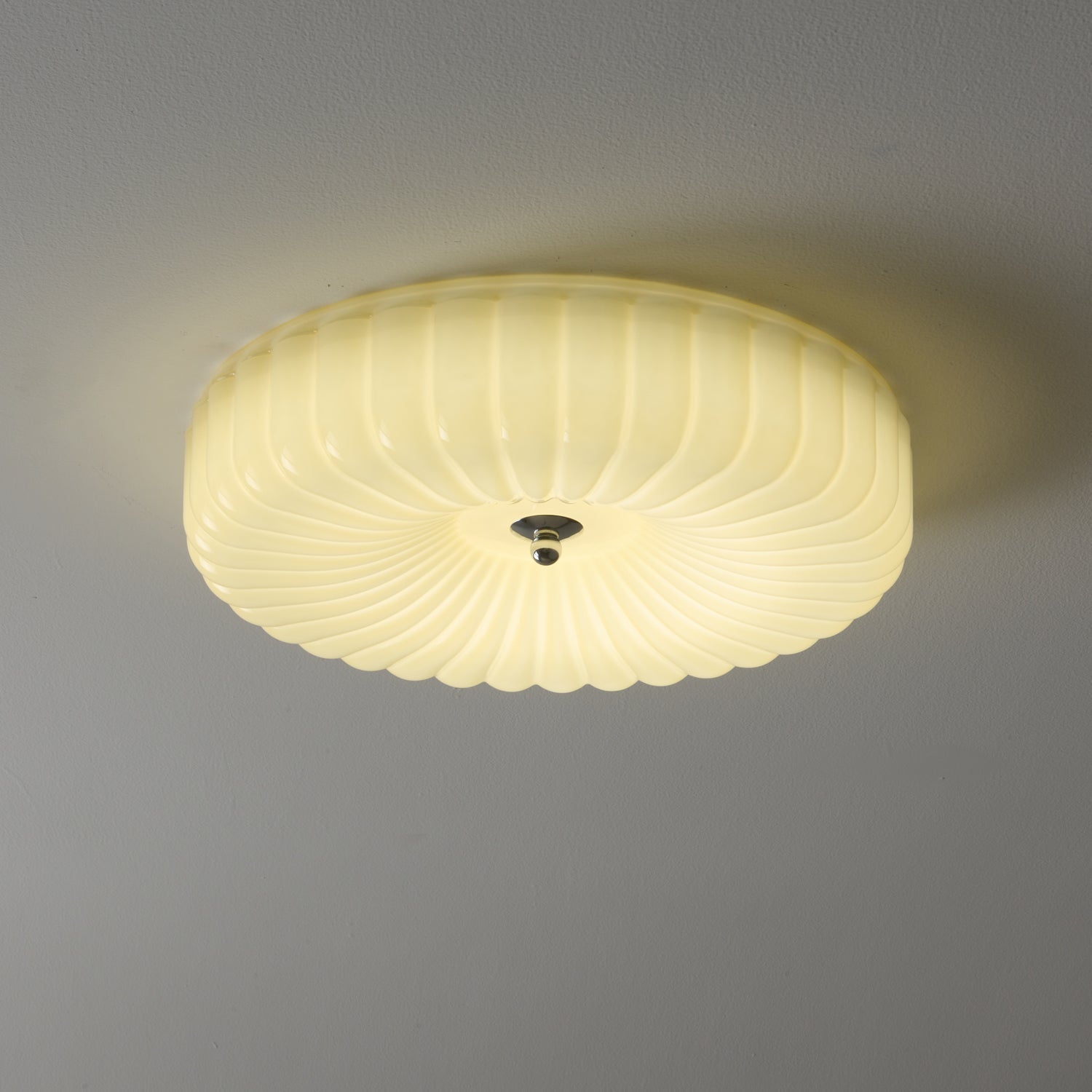 Dinora Nordic Art Ripple Glass Ceiling Light-Neutral Decor