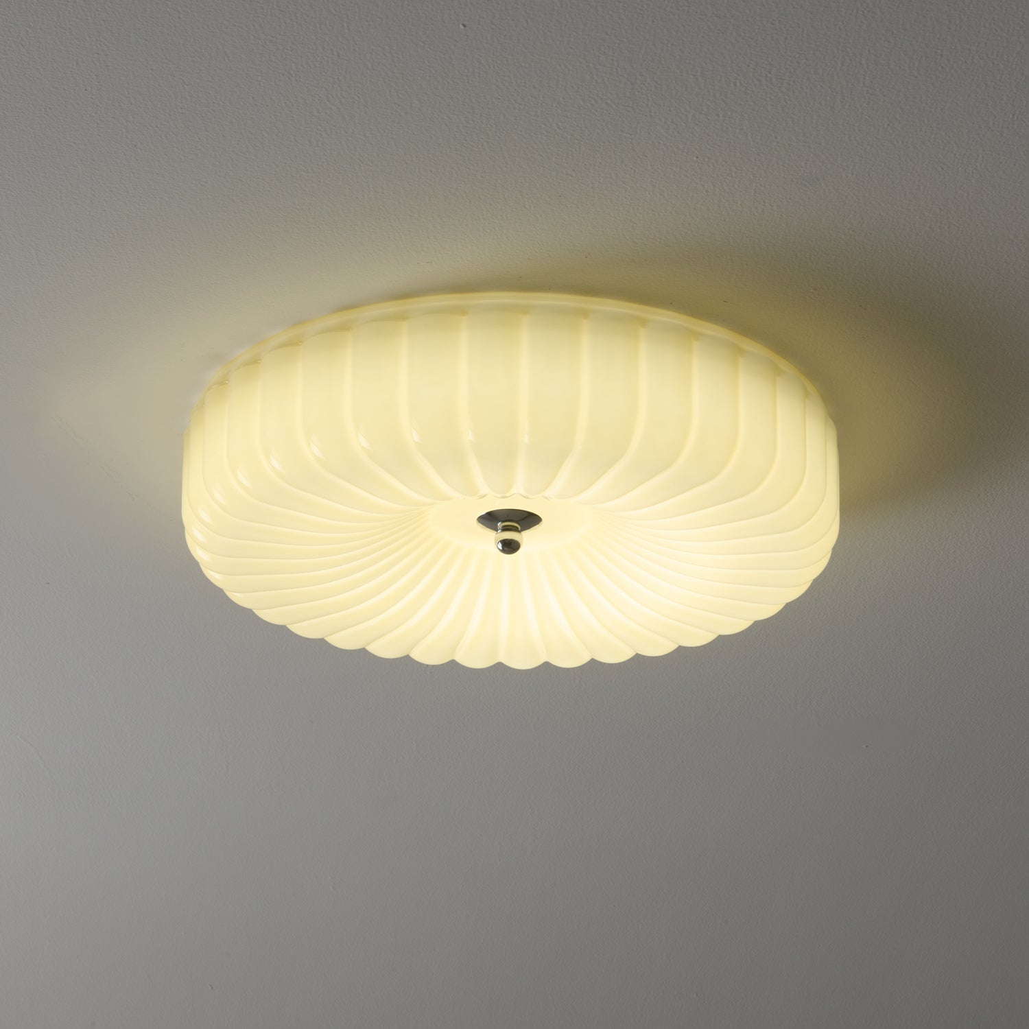 Dinora Nordic Art Ripple Glass Ceiling Light-Neutral Decor