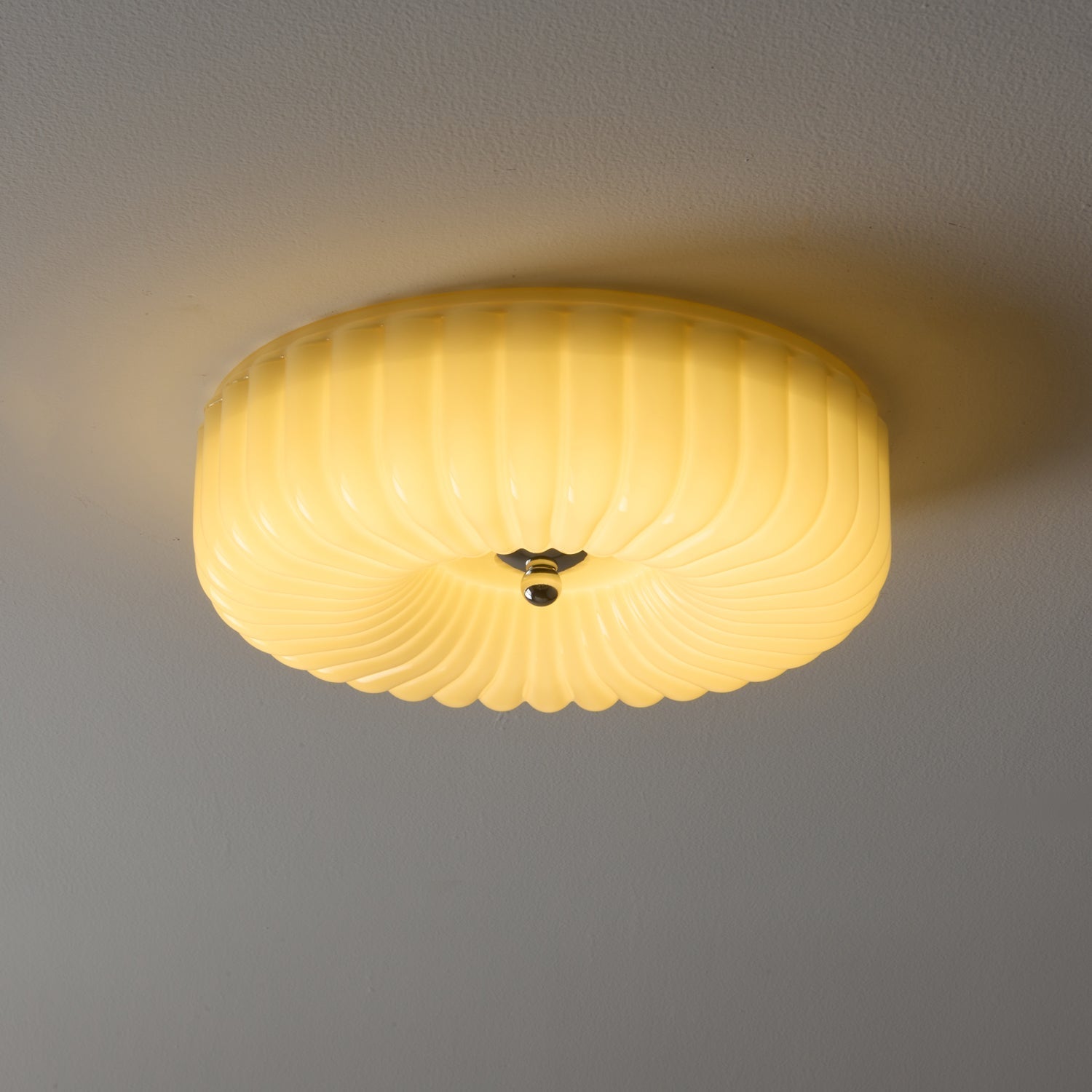 Dinora Nordic Art Ripple Glass Ceiling Light-Neutral Decor