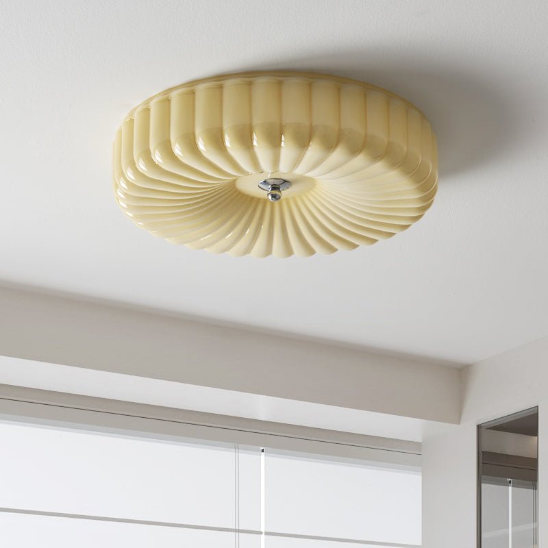 Dinora Nordic Art Ripple Glass Ceiling Light-Neutral Decor