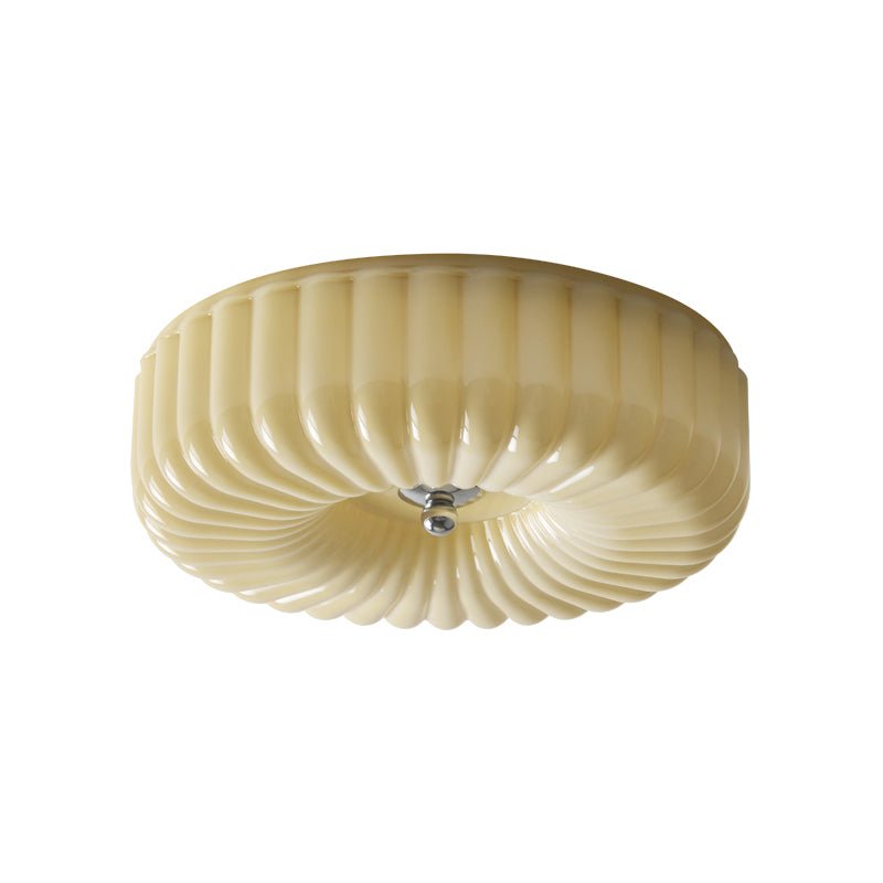 Dinora Nordic Art Ripple Glass Ceiling Light-Neutral Decor