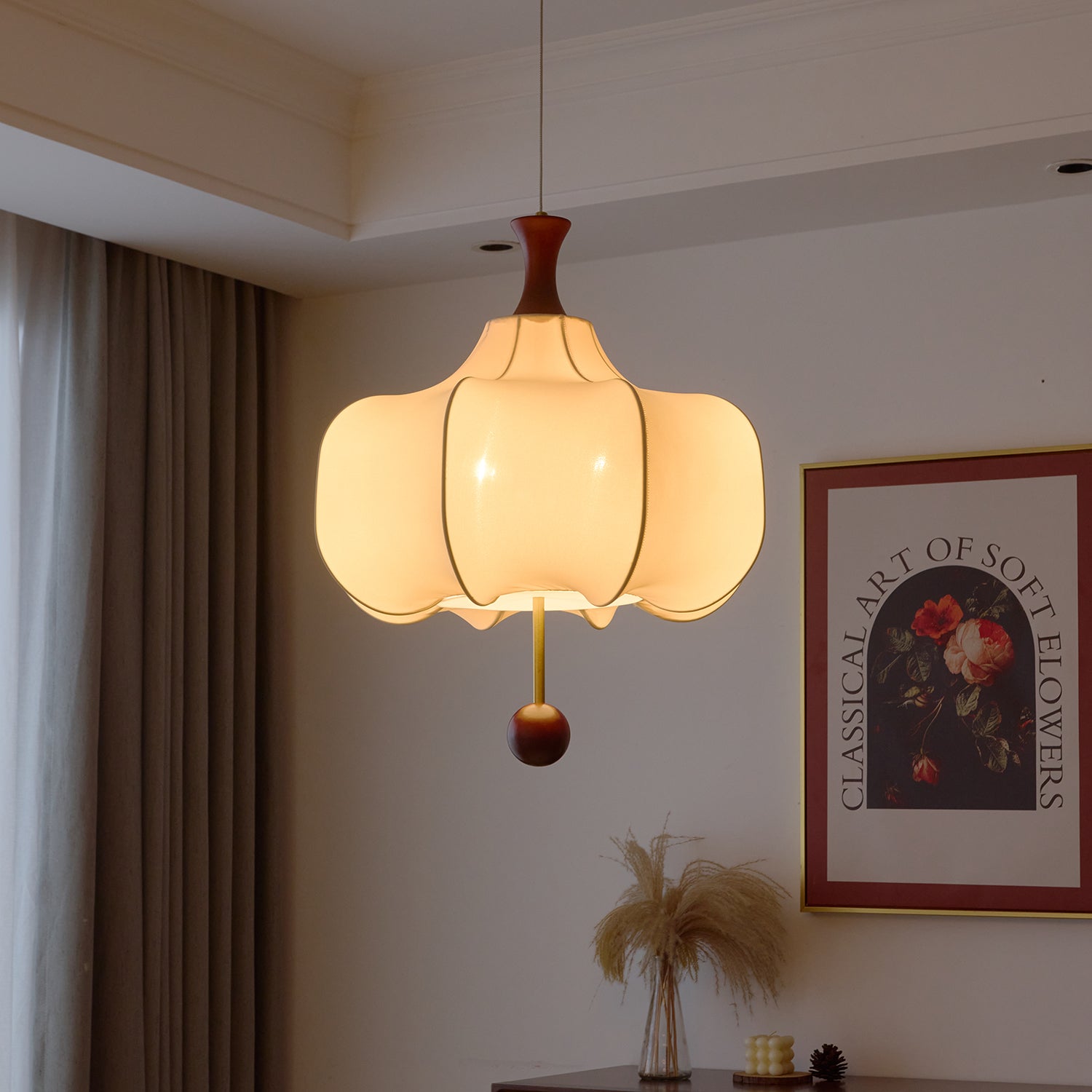 Venoryra Premium Elegance Cloud Wood Pendant Lamp-Neutral Decor