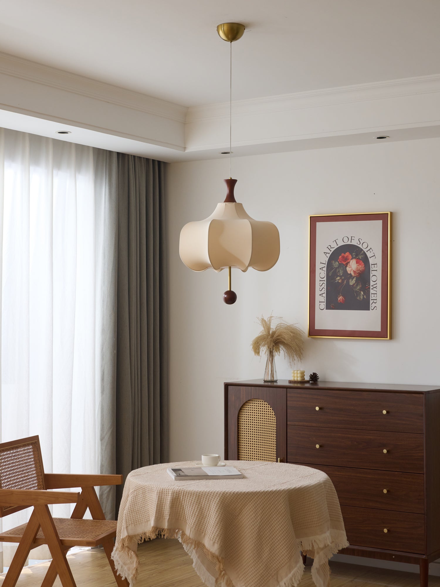 Venoryra Premium Elegance Cloud Wood Pendant Lamp-Neutral Decor