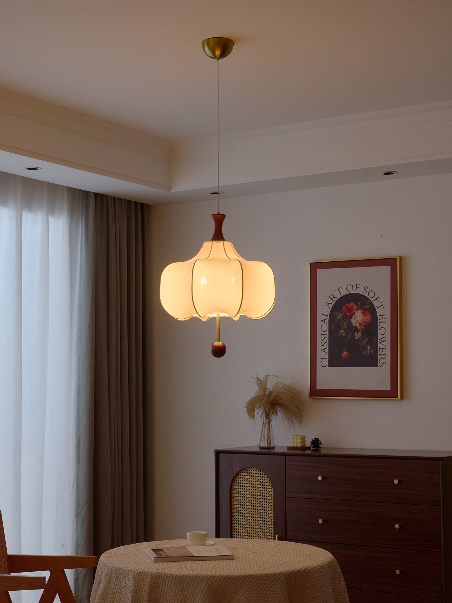 Venoryra Premium Elegance Cloud Wood Pendant Lamp-Neutral Decor
