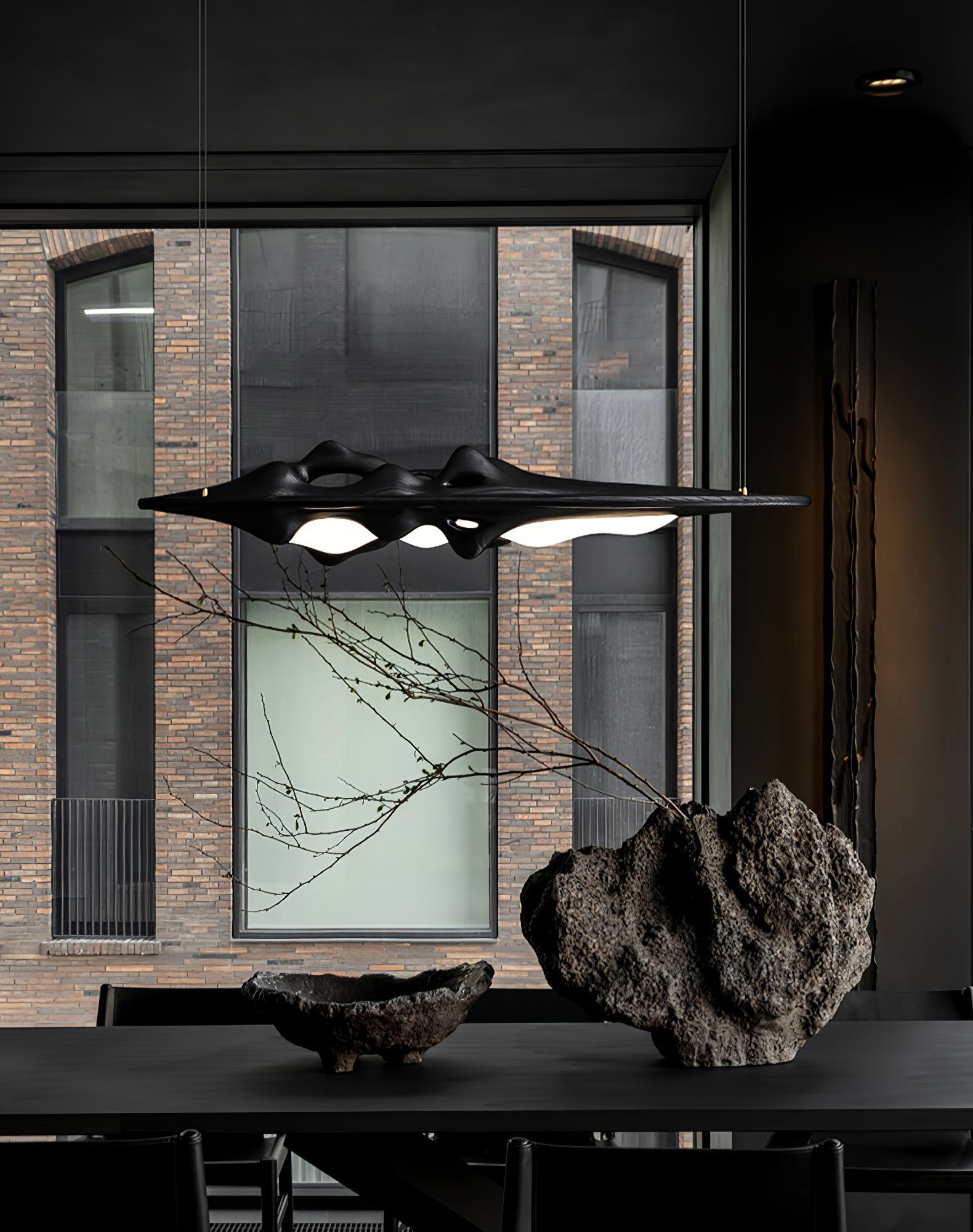 Ulsorira Topographic Wood Pendant Light-Neutral Decor