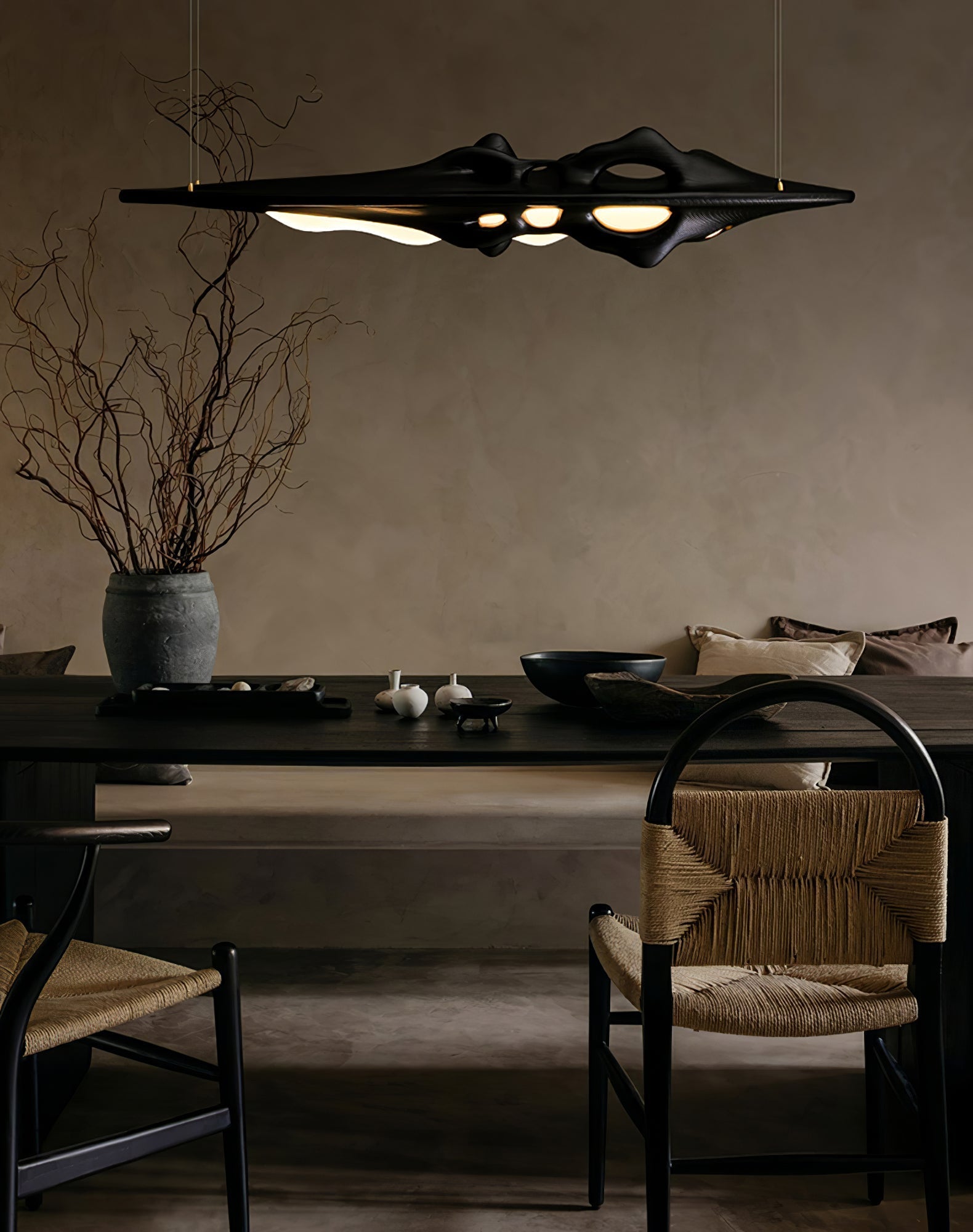 Ulsorira Topographic Wood Pendant Light-Neutral Decor