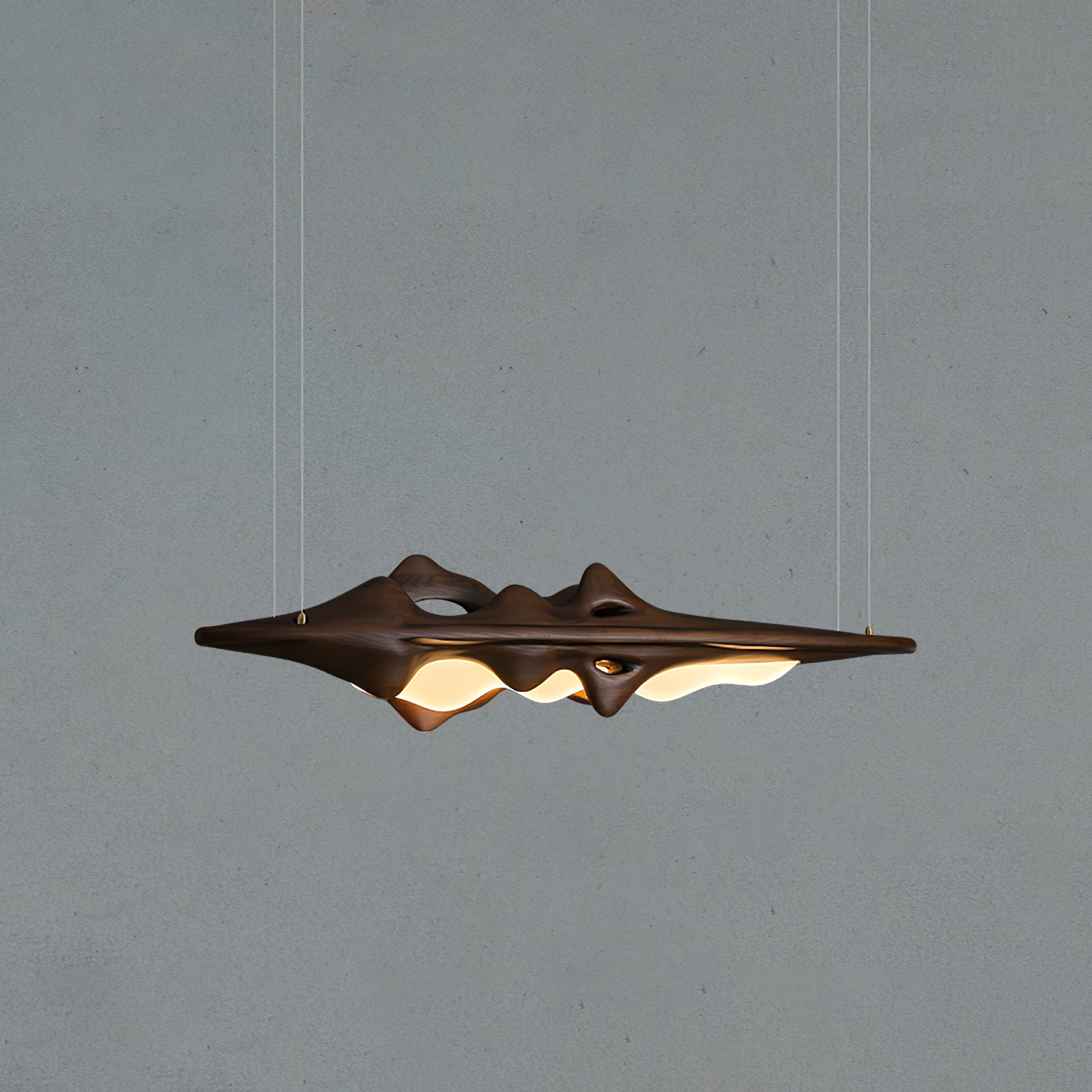 Ulsorira Topographic Wood Pendant Light-Neutral Decor