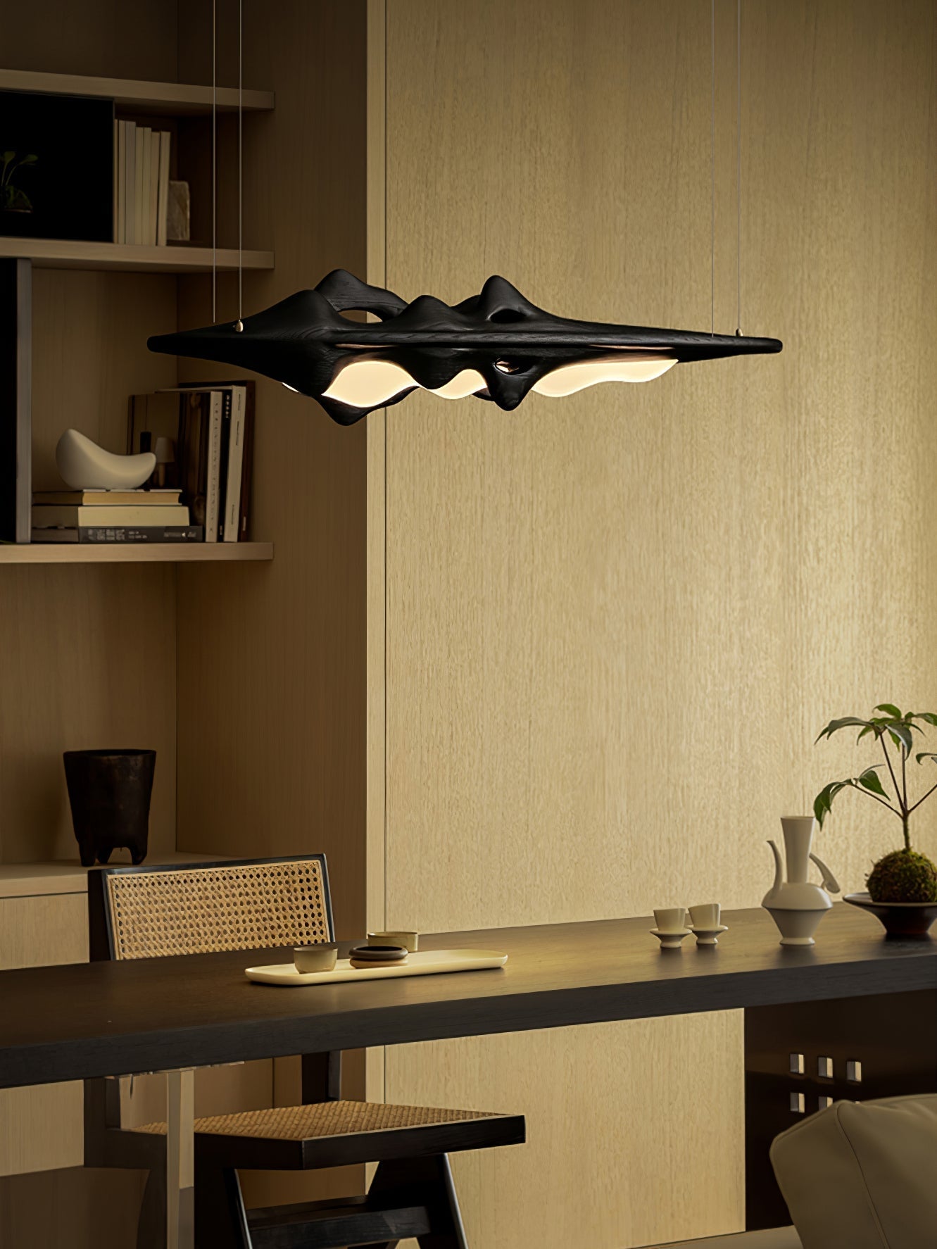Ulsorira Topographic Wood Pendant Light-Neutral Decor