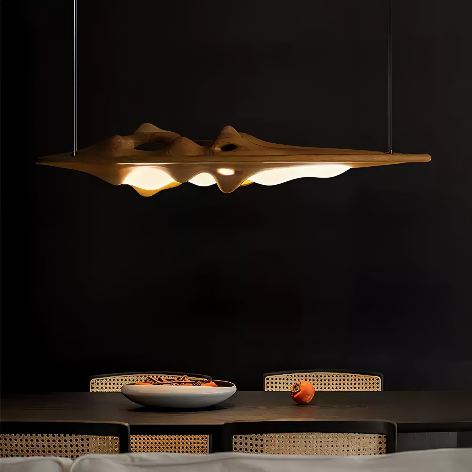 Ulsorira Topographic Wood Pendant Light-Neutral Decor