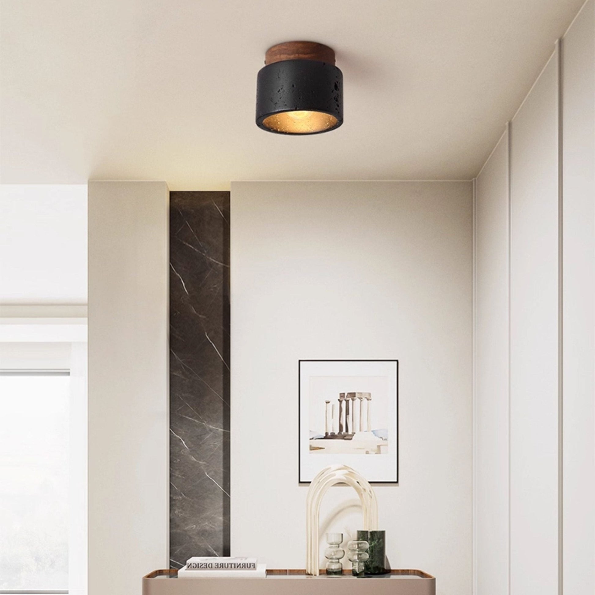 Volcanic Glow Ceiling Light-Neutral Decor