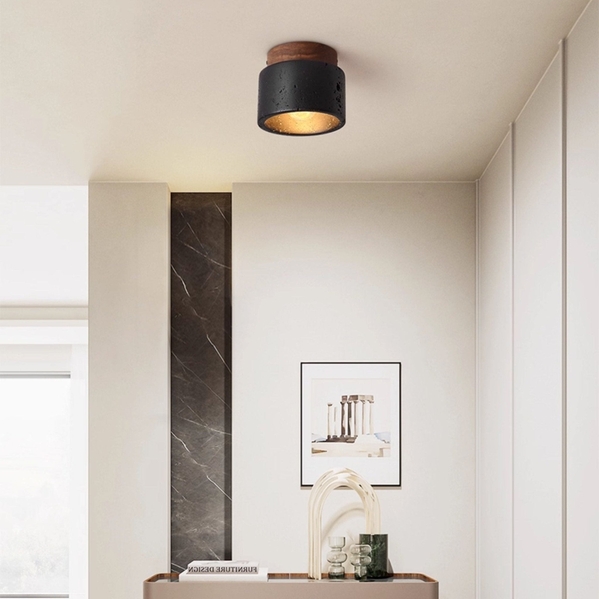 Volcanic Glow Ceiling Light-Neutral Decor