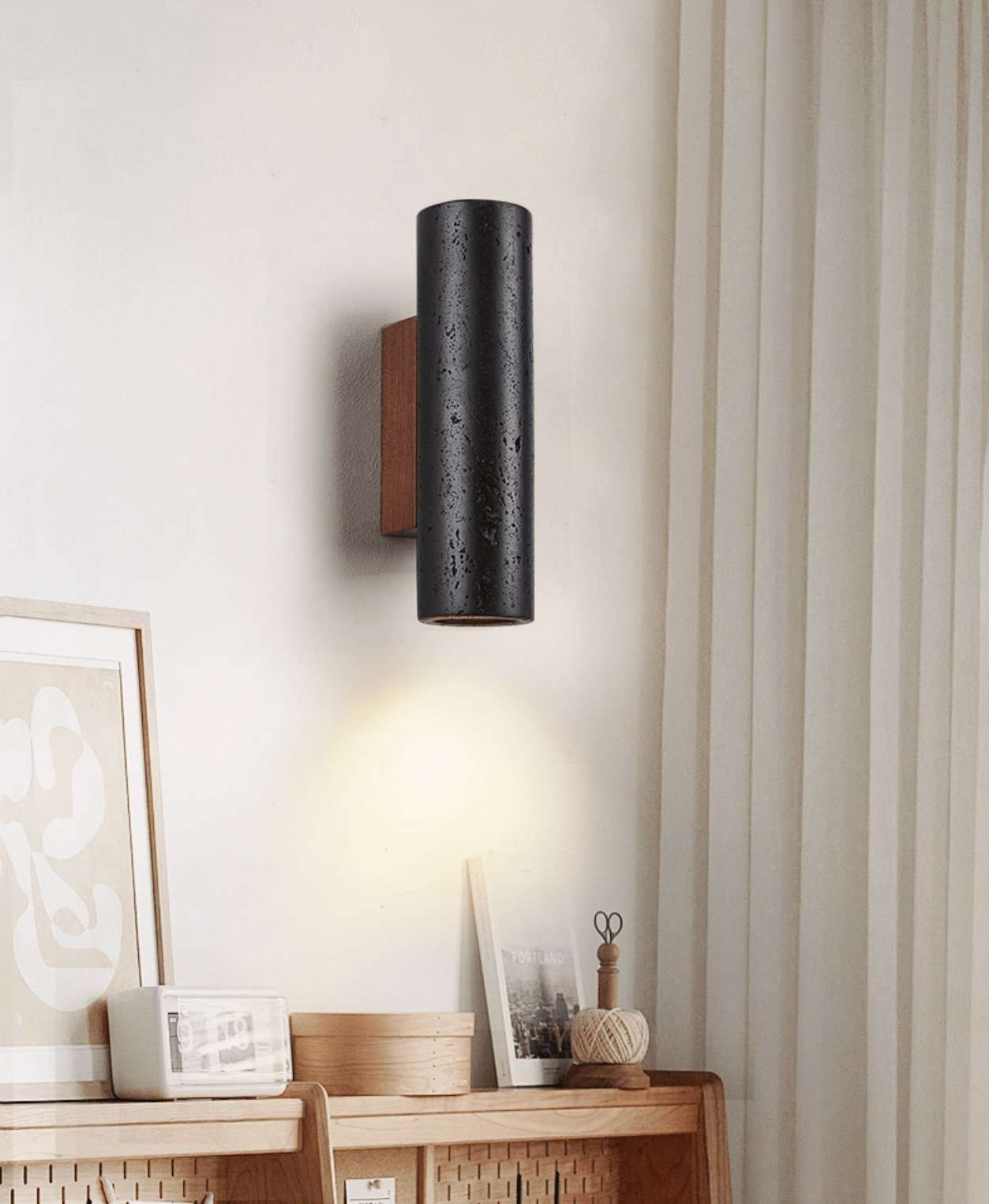 Lendis Noir Wall Sconce-Neutral Decor