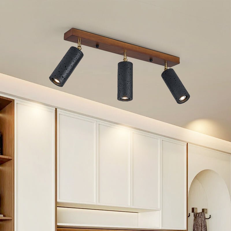 Hugo Black Travertine Trio Ceiling Spot-Neutral Decor