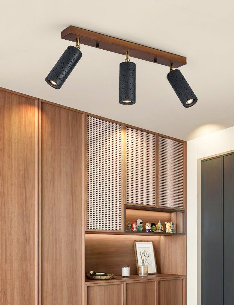 Hugo Black Travertine Trio Ceiling Spot-Neutral Decor