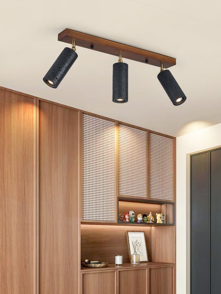 Hugo Black Travertine Trio Ceiling Spot-Neutral Decor