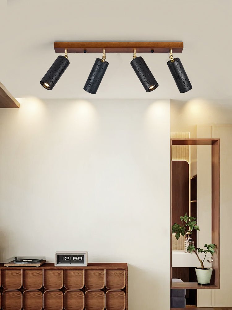 Hugo Black Travertine Trio Ceiling Spot-Neutral Decor