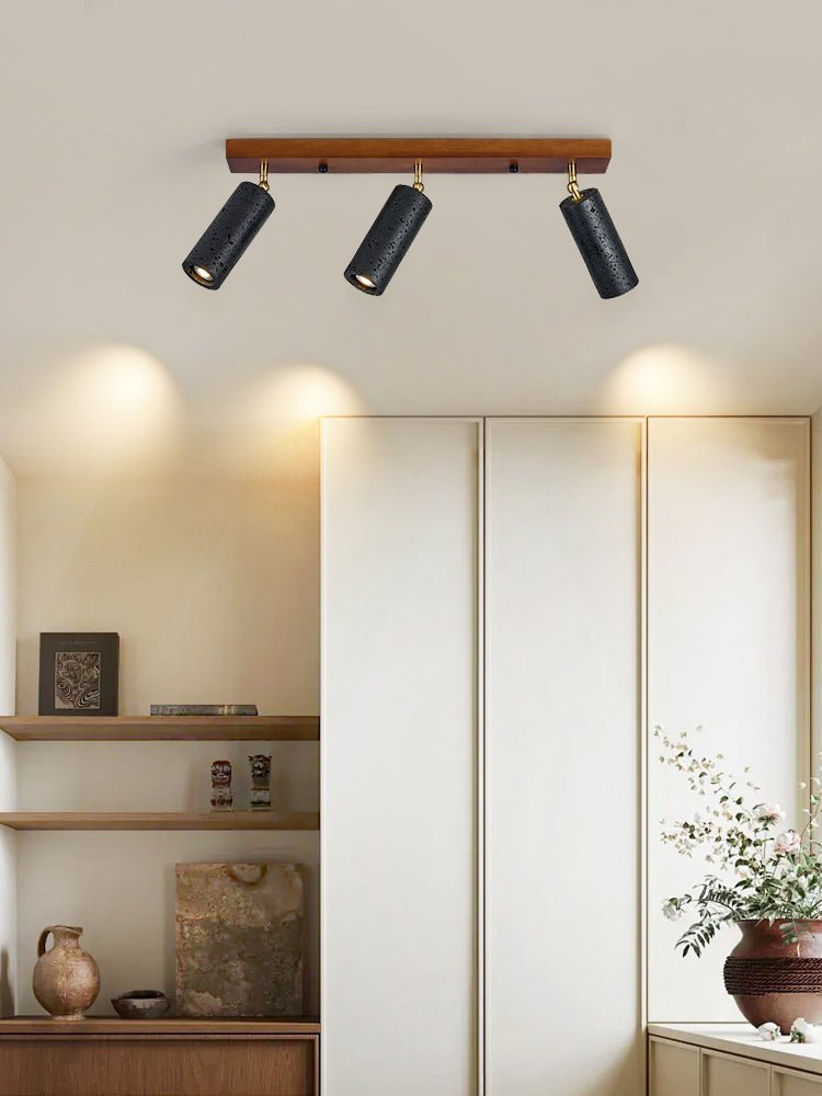 Hugo Black Travertine Trio Ceiling Spot-Neutral Decor