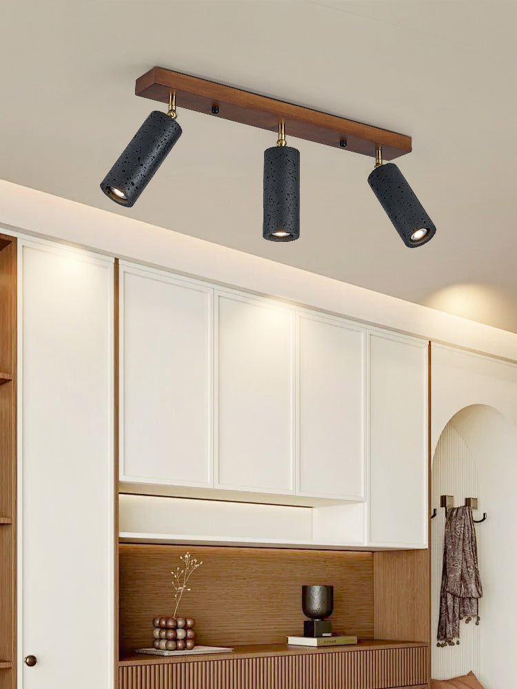 Hugo Black Travertine Trio Ceiling Spot-Neutral Decor