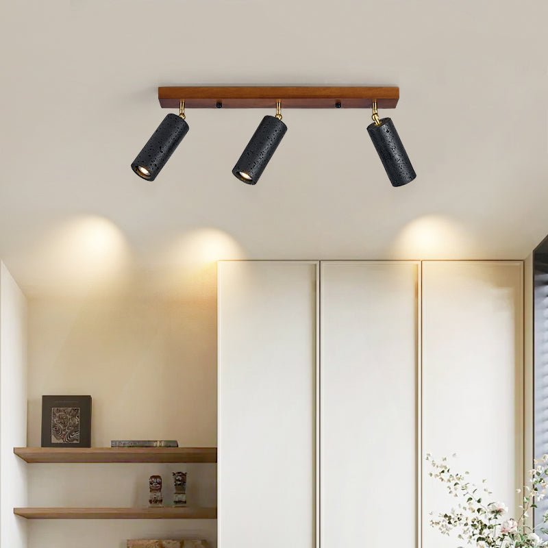 Hugo Black Travertine Trio Ceiling Spot-Neutral Decor