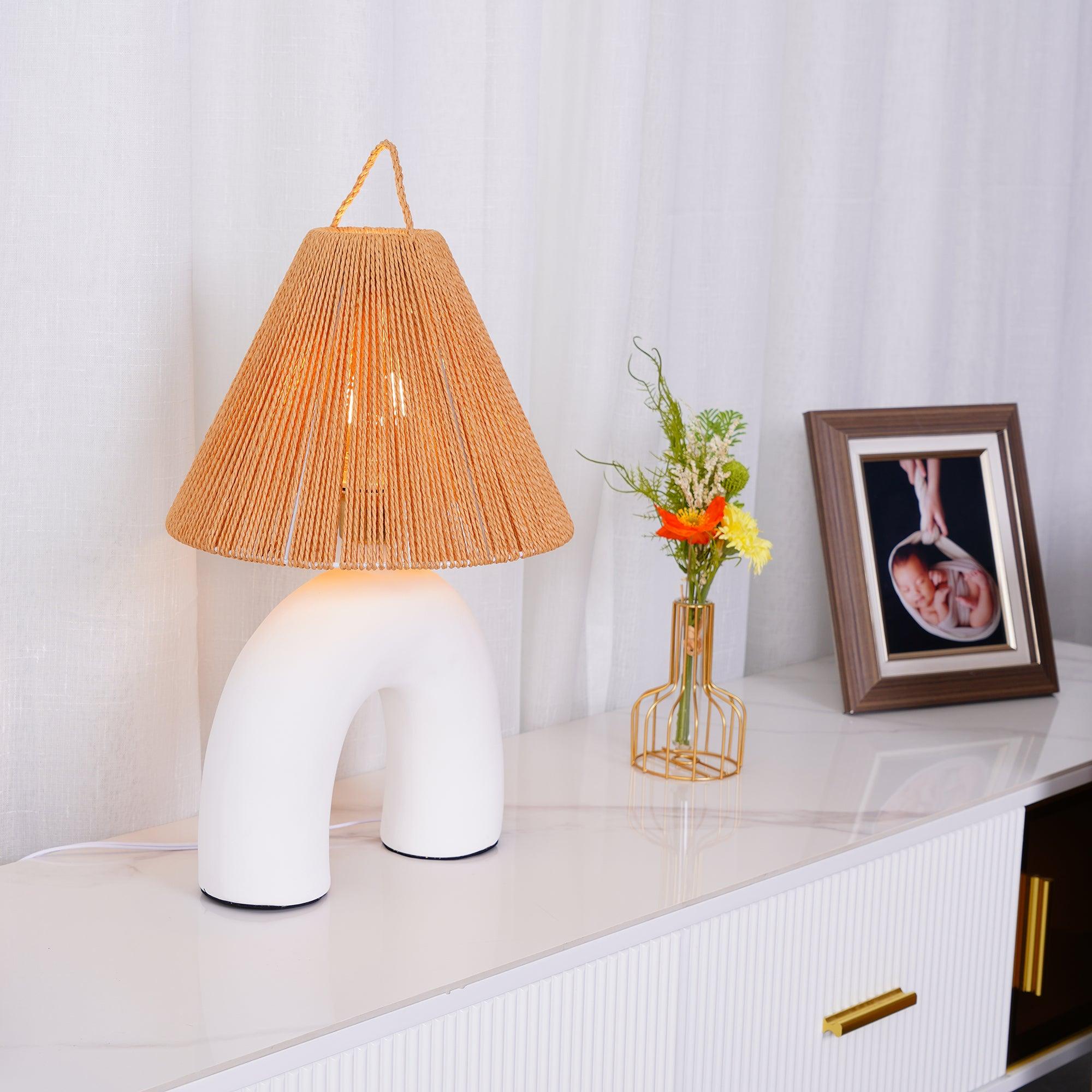 Dionian Ceramics Table Lamp-Neutral Decor