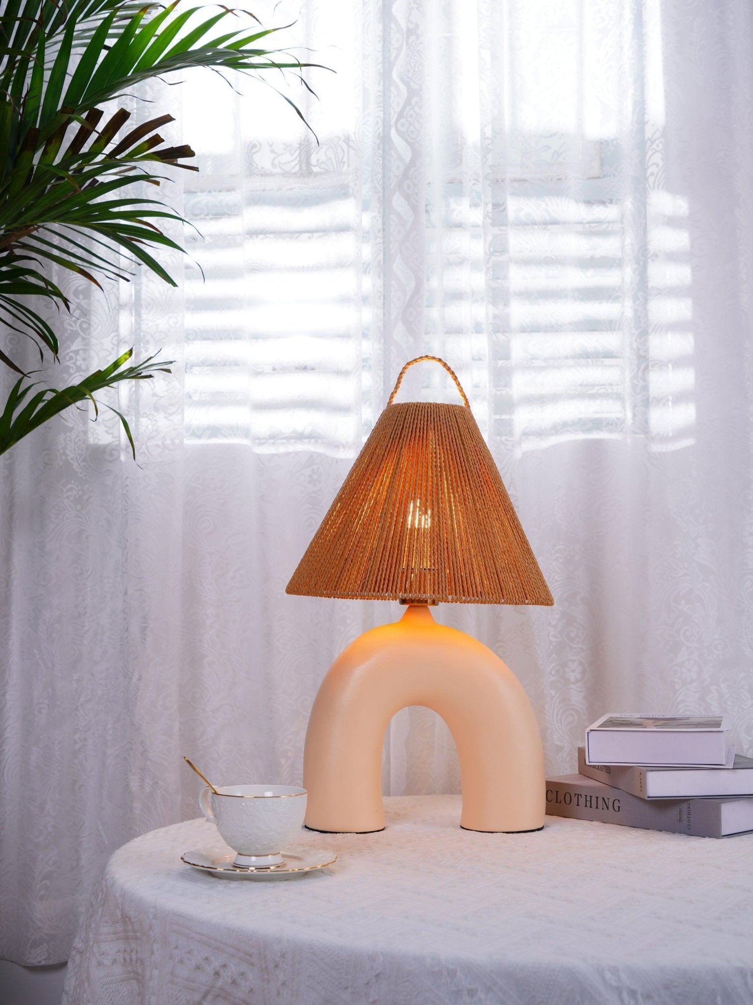 Dionian Ceramics Table Lamp-Neutral Decor