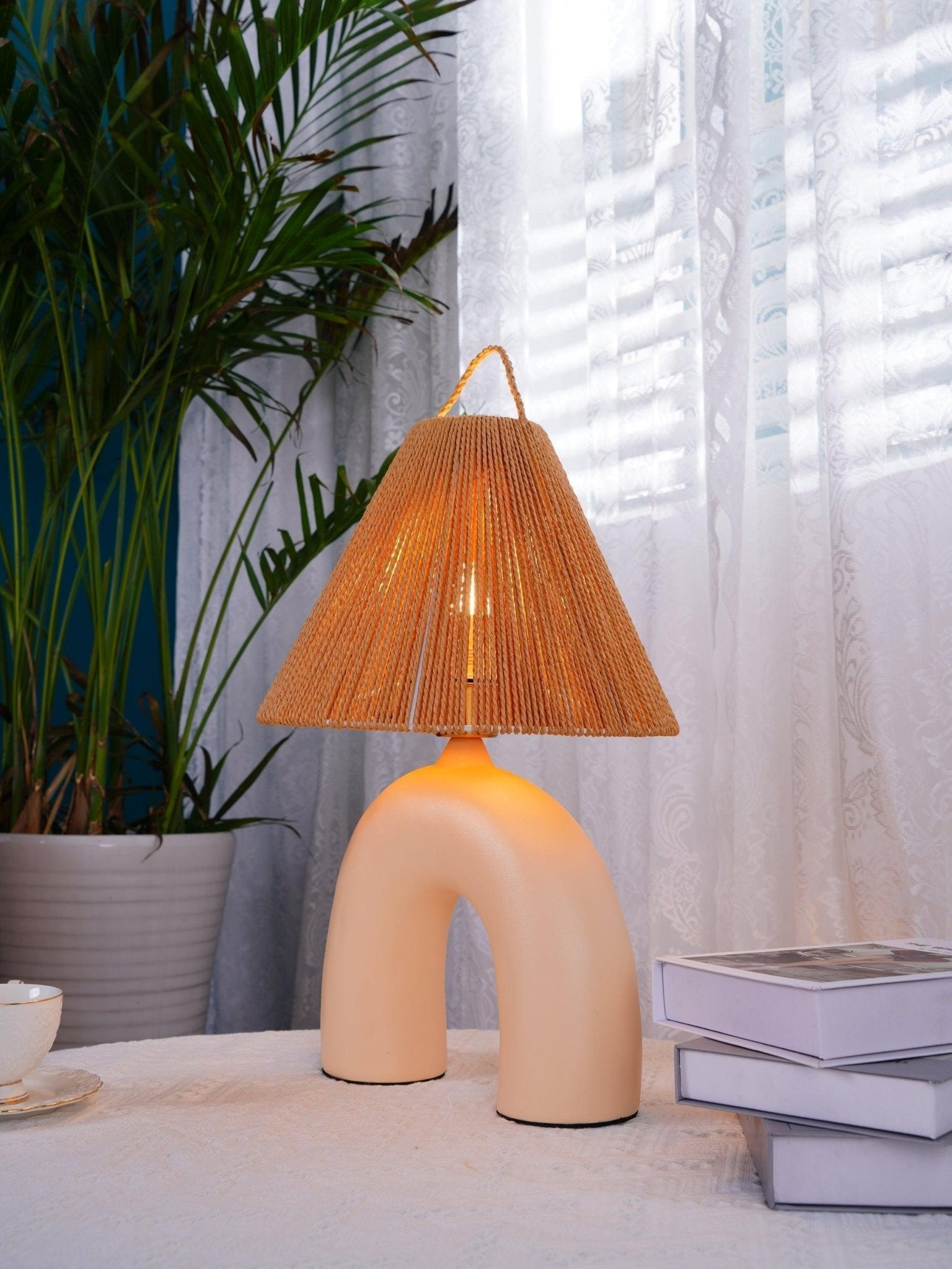 Dionian Ceramics Table Lamp-Neutral Decor