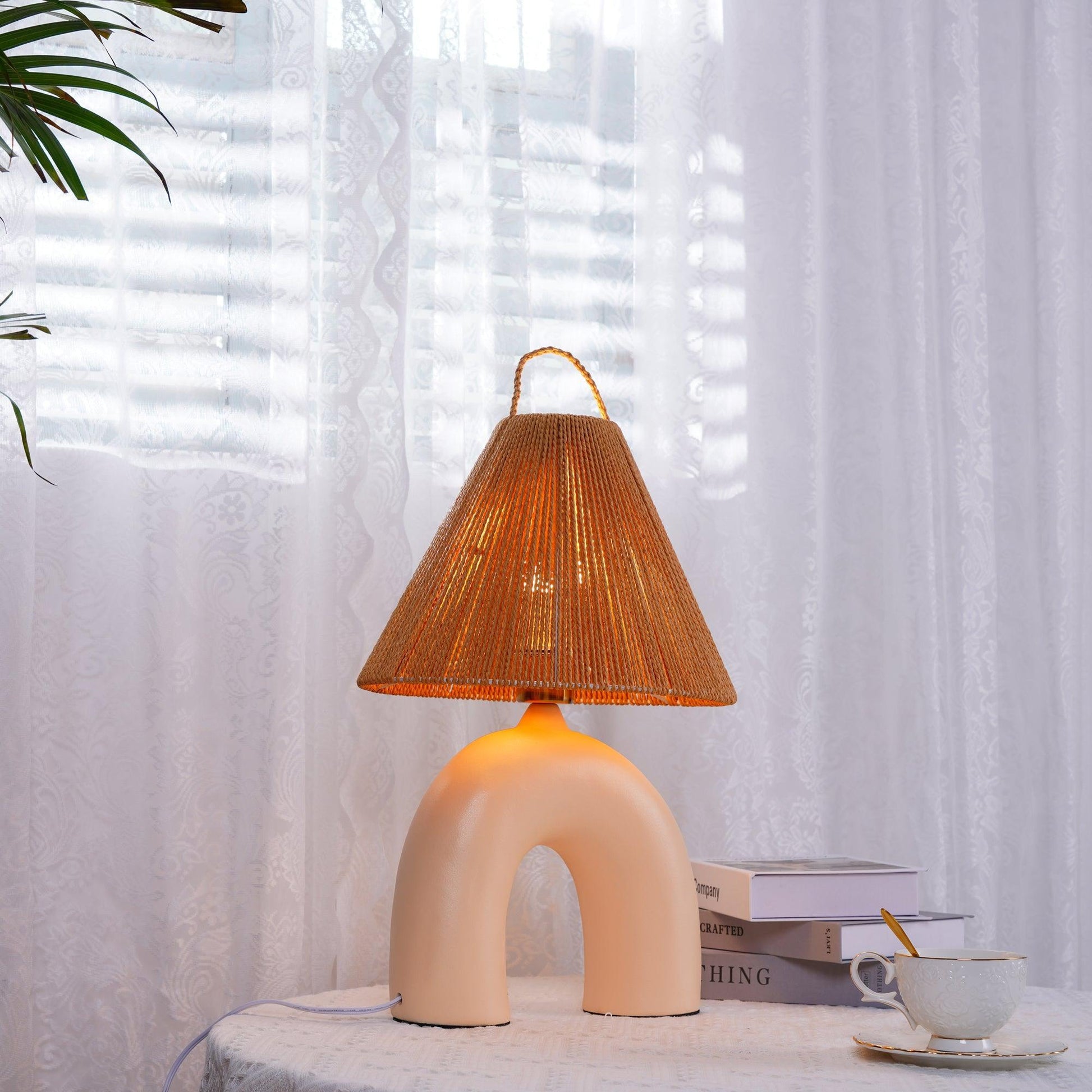 Dionian Ceramics Table Lamp-Neutral Decor