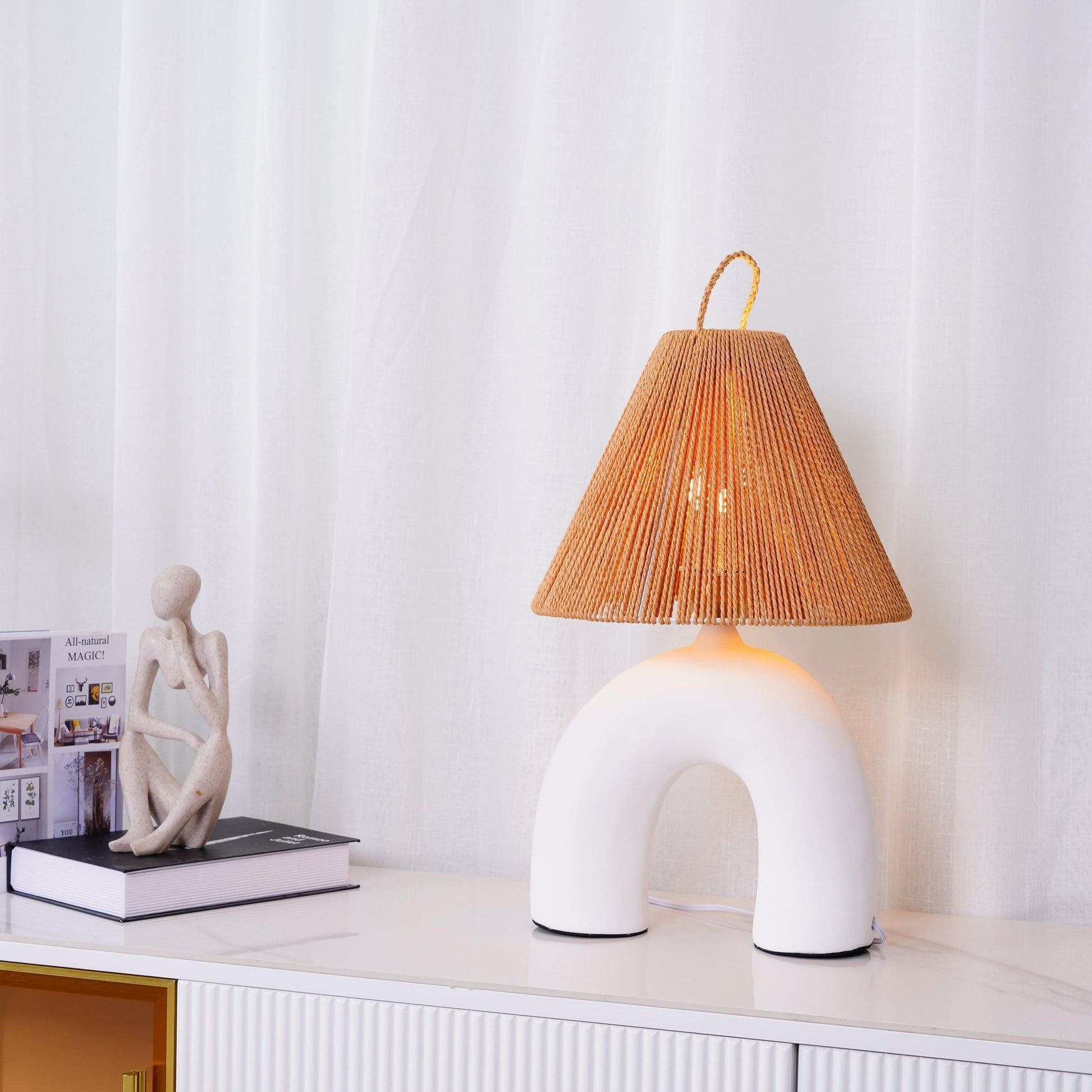 Dionian Ceramics Table Lamp-Neutral Decor