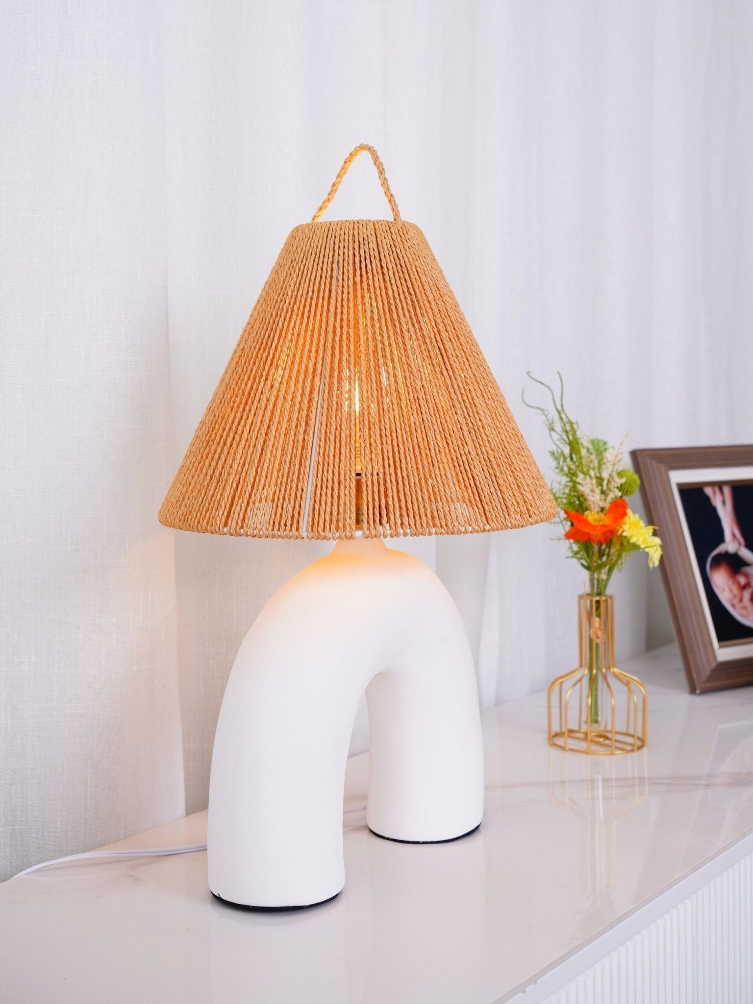 Dionian Ceramics Table Lamp-Neutral Decor