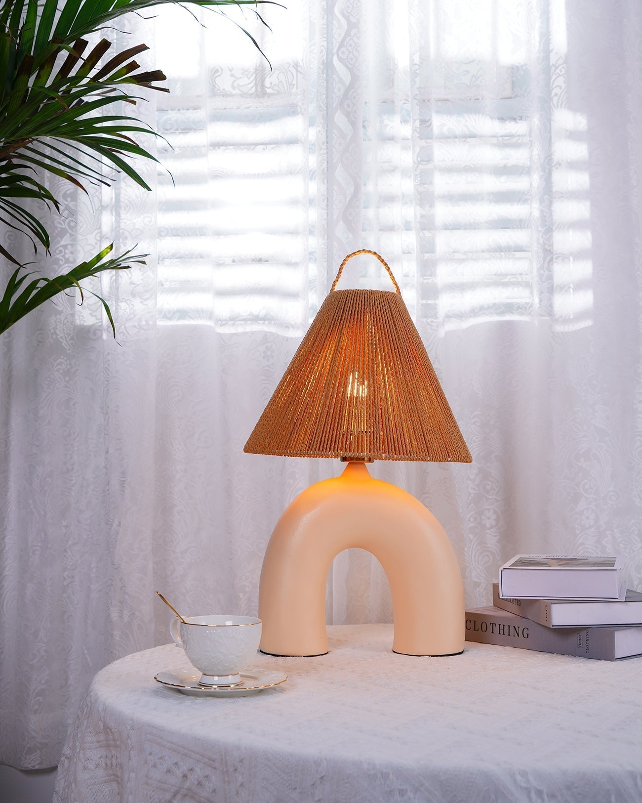 Dionian Ceramics Table Lamp-Neutral Decor