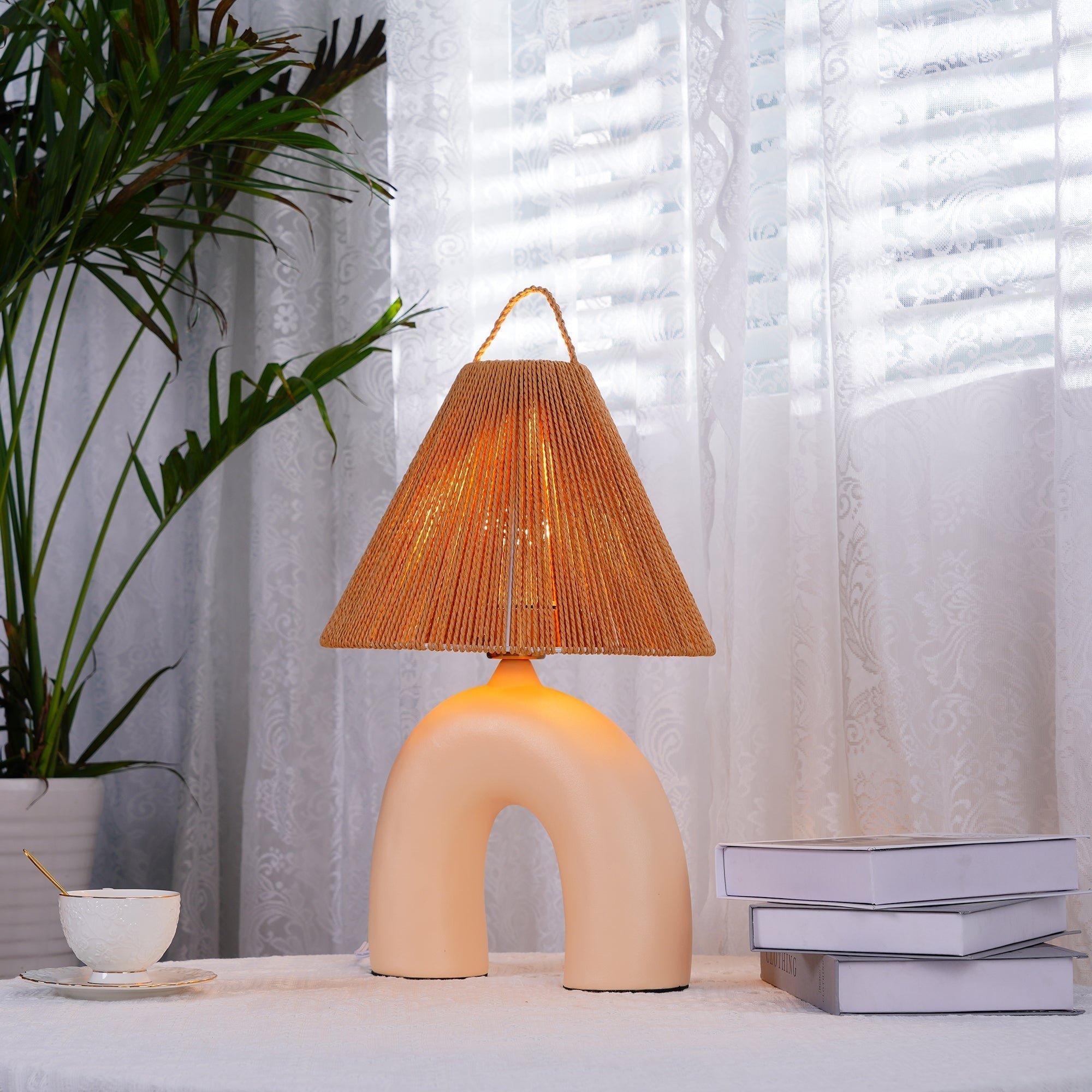 Dionian Ceramics Table Lamp-Neutral Decor