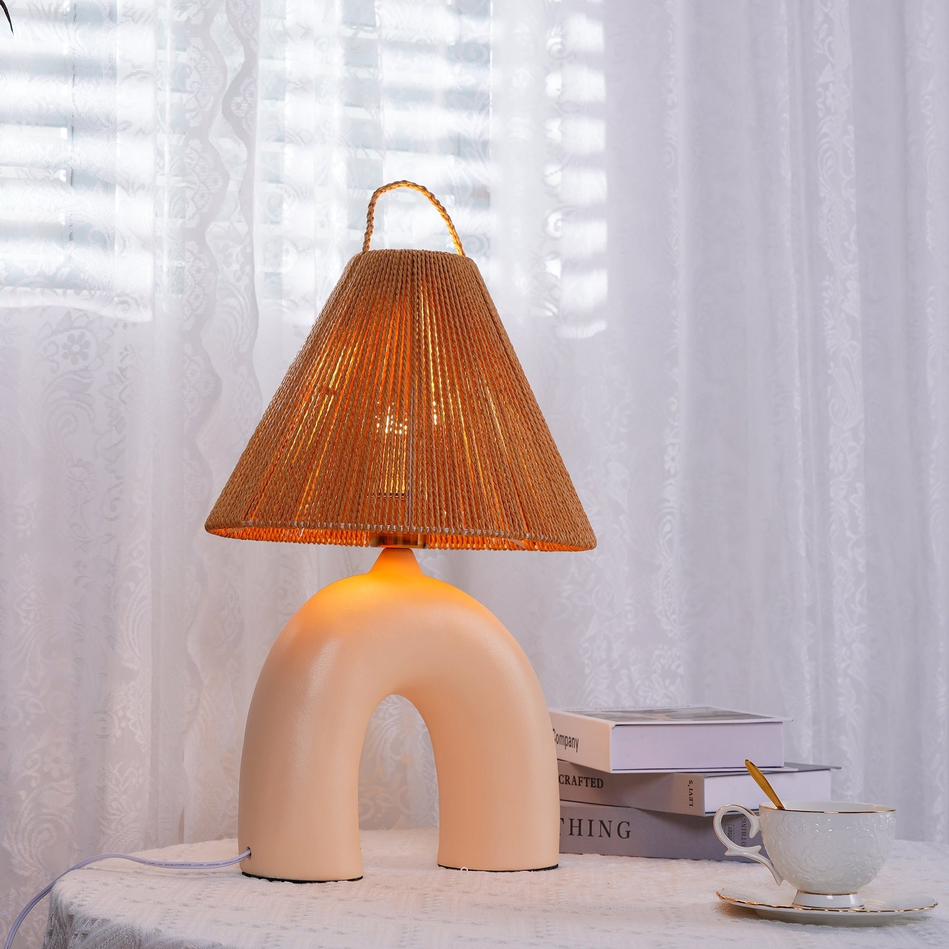 Dionian Ceramics Table Lamp-Neutral Decor