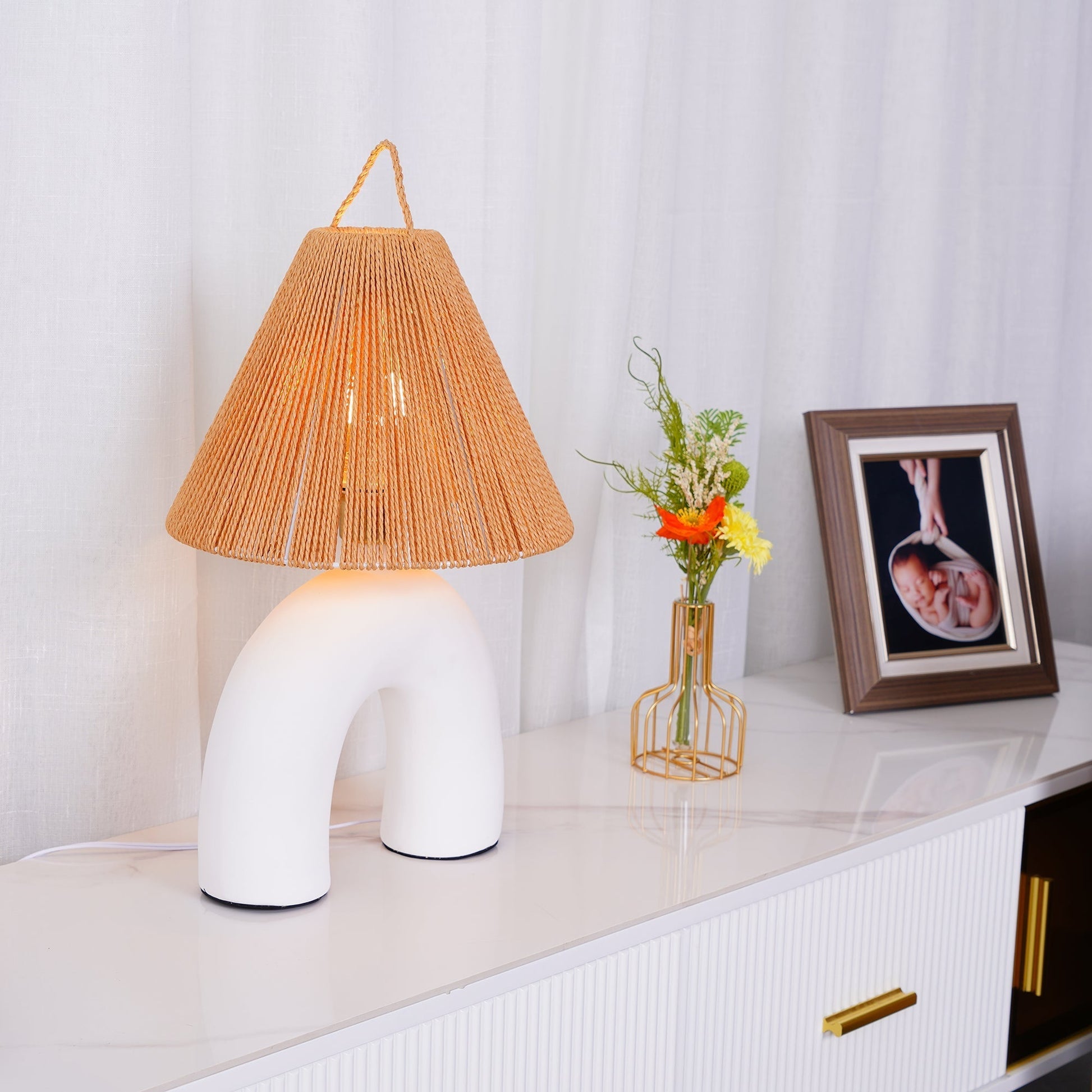 Dionian Ceramics Table Lamp-Neutral Decor