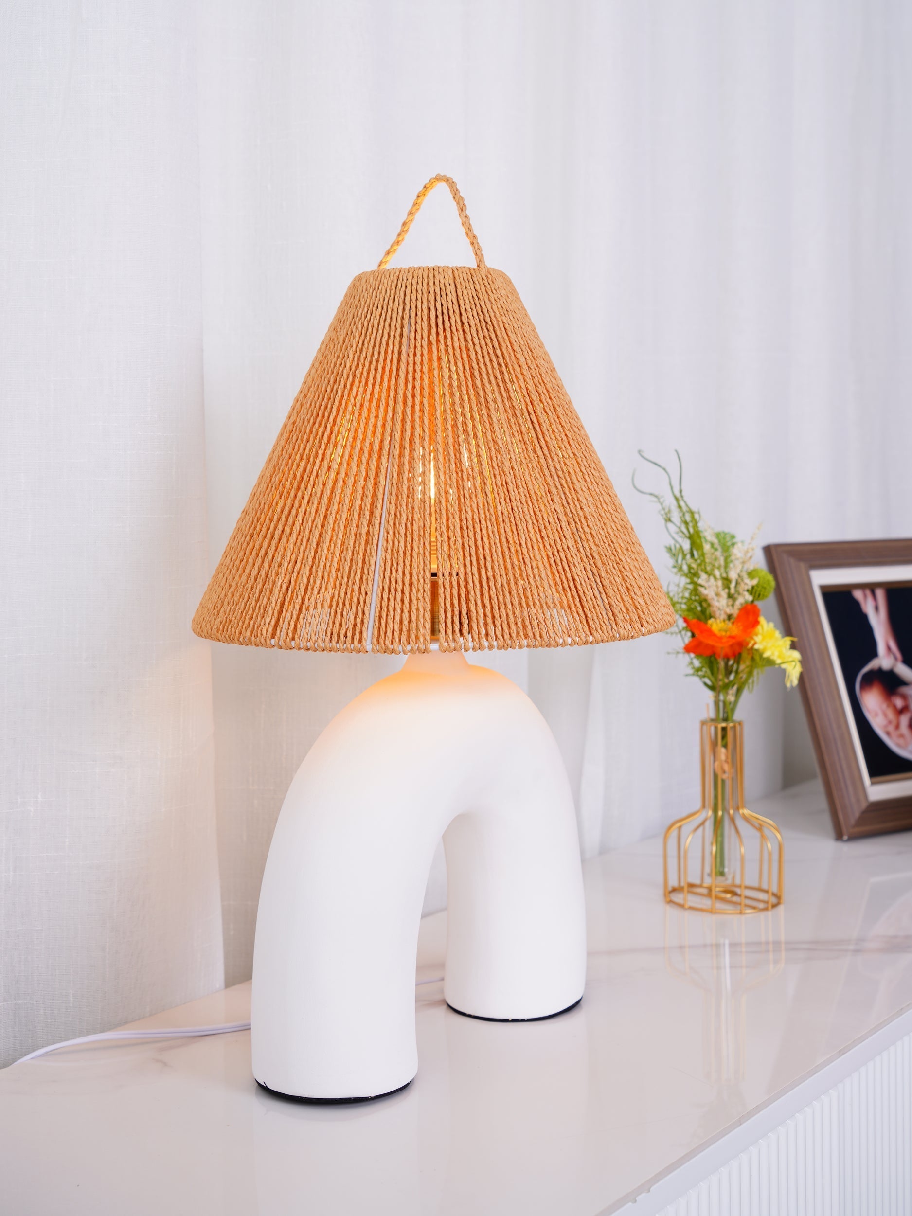 Dionian Ceramics Table Lamp-Neutral Decor