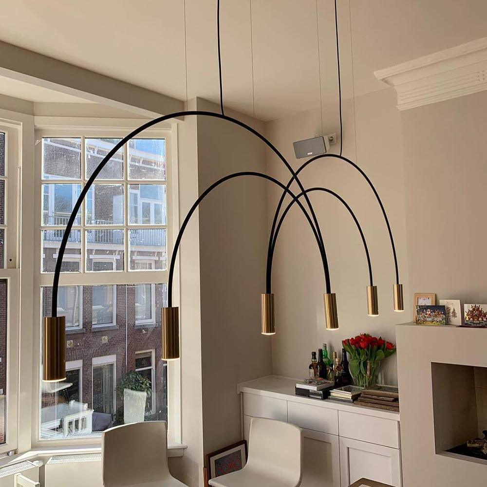 Noriel Pendant Lamp Overlapping Cylinder Minimalist Dining Room-Neutral Decor