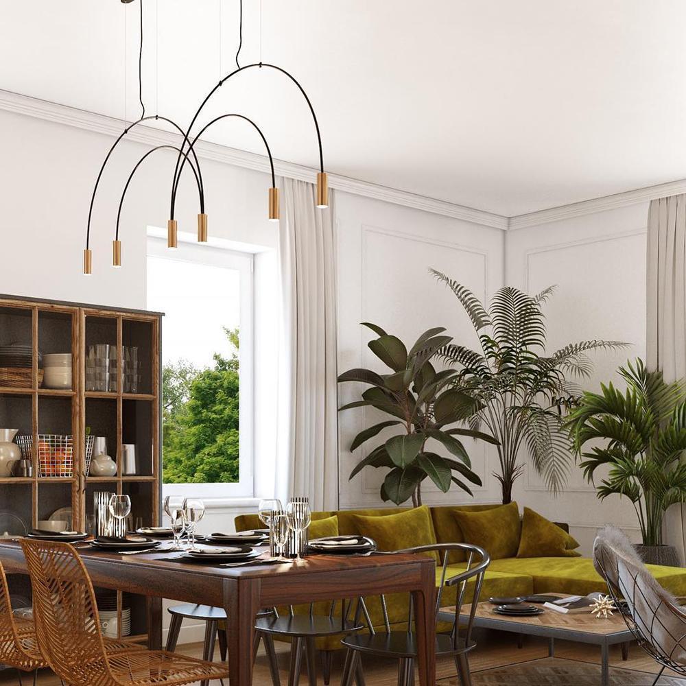 Noriel Pendant Lamp Overlapping Cylinder Minimalist Dining Room-Neutral Decor