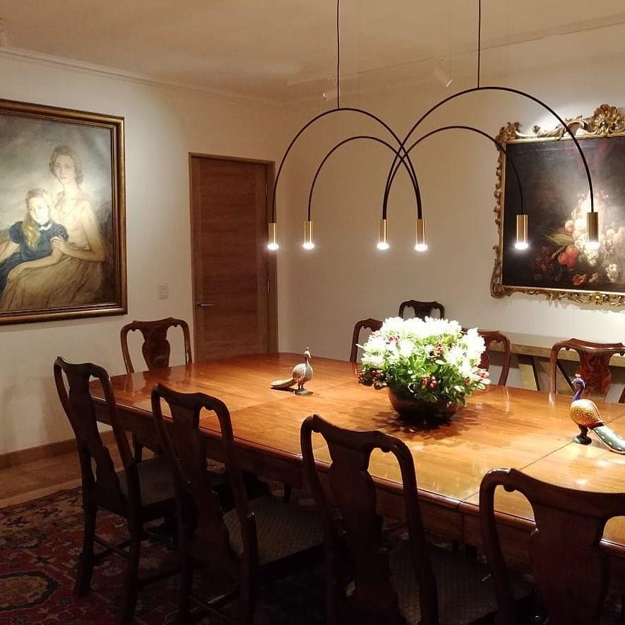 Noriel Pendant Lamp Overlapping Cylinder Minimalist Dining Room-Neutral Decor
