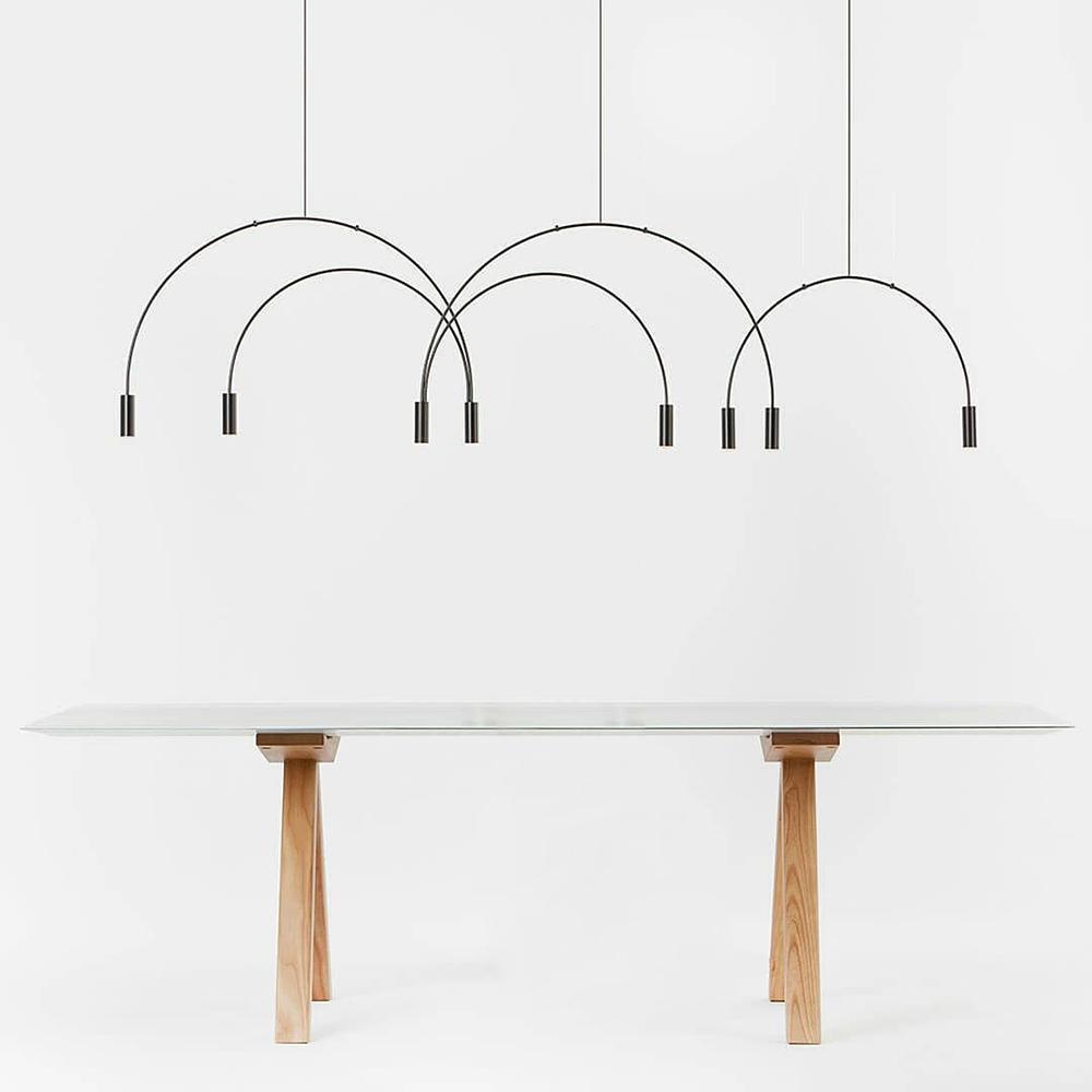 Noriel Pendant Lamp Overlapping Cylinder Minimalist Dining Room-Neutral Decor