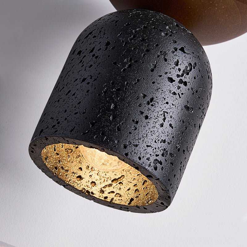 Theo Minimal Black Travertine Pendant Lamp-Neutral Decor