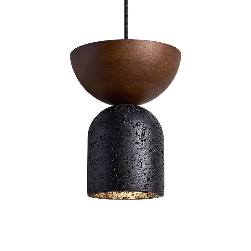 Theo Minimal Black Travertine Pendant Lamp-Neutral Decor